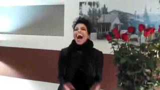 Janet Jackson and George Lopez behind the scenes of Lopez Tonight