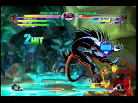 MvC2 Online: Brett vs unknown 1 .:8.12.09:.