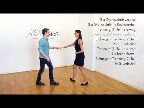 2. Discofox einfache Figurenkombination (Beispiel 2) - gezählt und getanzt ohne Musik