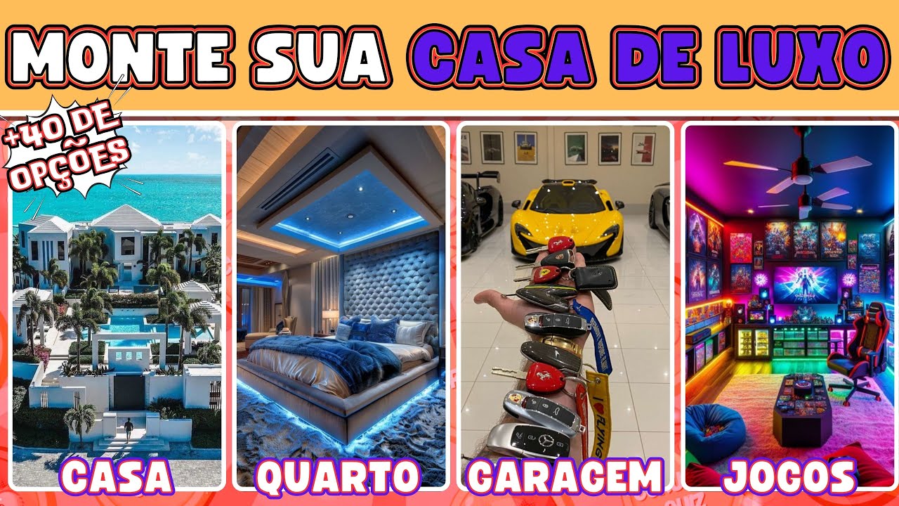 ✨Monte sua casa de LUXO 💸💰🏡✨ Monte sua casa dos sonhos 💸💰🏡 Qual você escolhe ❓ CorujitaQuiz #quiz