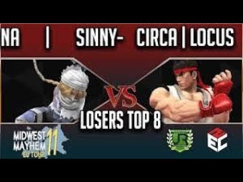 Midwest Mayhem 11 LOSERS TOP 8 - NA | sinnyboo242 (Sheik) vs Circa | Locus (Ryu) BreakDown