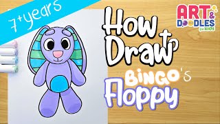 How to draw FLOPPY | FROM BLUEY |  Art and doodles for kids