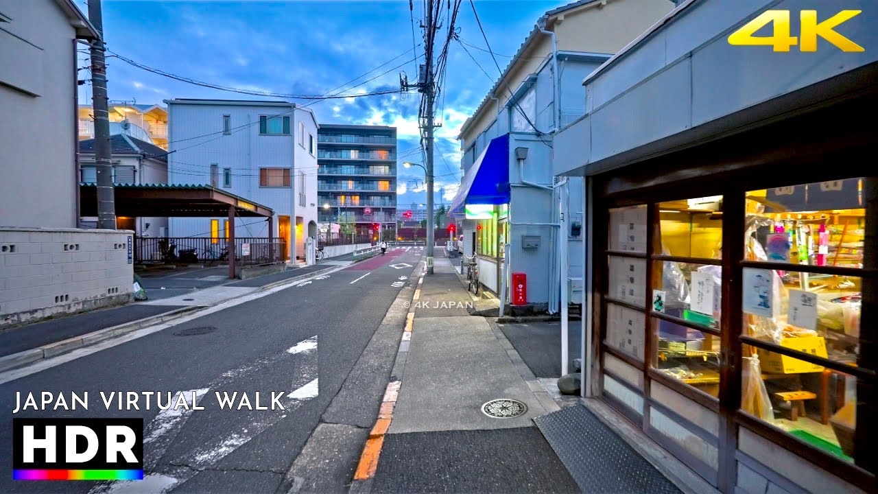 Immersive street-level walking tour through Tokyo Japan -, Japan, showcasing authentic urban landscapes, local architecture, and the vibrant atmosphere of the city's neighborhoods