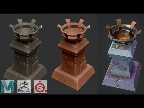 Autodesk Maya 2019, Zbrush, Painter - Stylized Brazier