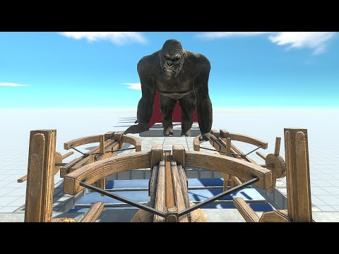 KONG to the Wall with GIANT BALLISTA - Animal Revolt Battle Simulator