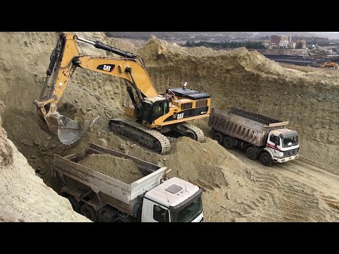 Caterpillar 385C Excavator Loading Mercedes And MAN Trucks - Sotiriadis/Labrianidis Mining Works