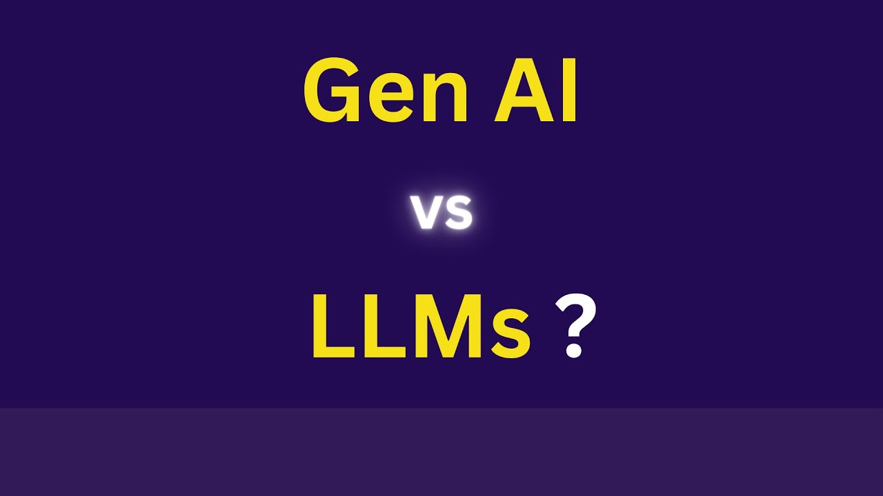 Generative AI vs LLMs (Large Language Models) Differences | SIMPLIFIED