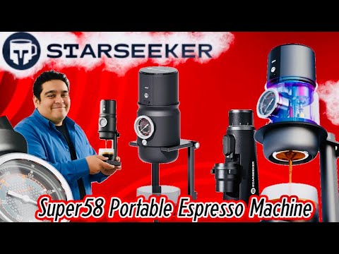 STARSEEKER Super58 Portable Espresso Machine Review | USB‑C, OPV Pressure Gauge & Flow Control