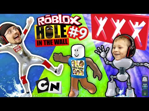 ROBLOX #9 HOLE IN THE WALL! + Extreme Cartoon Network Monsters Version w/ FGTEEV Duddy Challenge