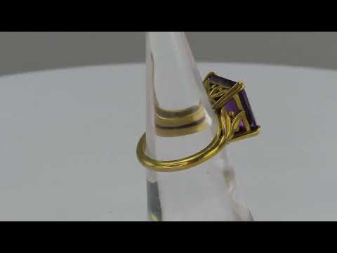 Superb VTG 14k Yellow Gold ~6.8ct Purple Amethyst Potter Mellen Ring 24142