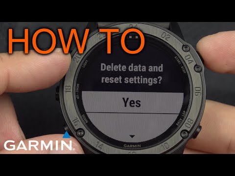 How to Factory Reset Garmin Tactix / Fenix