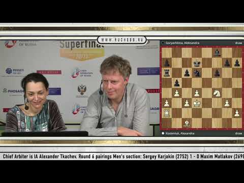Russian Championships Superfinals 2020. Round 6. Alexandra Kosteniuk in the studio