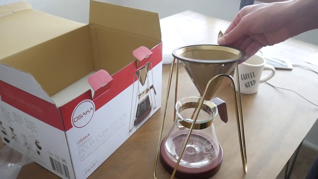 Osaka — Bộ Phễu Lọc Tripod Pour-Over Station Gold Titanium