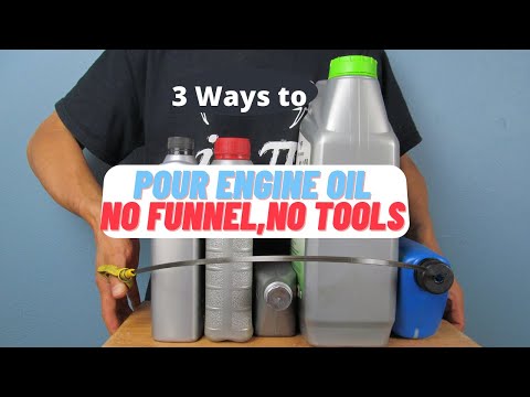 How To Pour Engine Oil | NO FUNNEL, NO TOOLS
