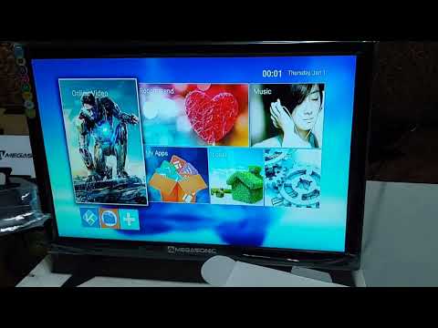 Megasonic M97-LED24B 20 Inch screen LED TV WITH TV BOX Unboxing & Review