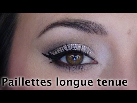 comment appliquer paillettes yeux