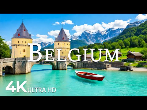 FLYING OVER BELGIUM (4K UHD) – Soothing Music Along With Beautiful Nature Video - 4K Video ULTRA HD