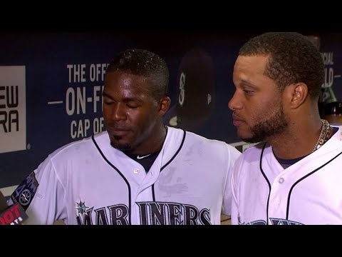 BOS@SEA: Heredia gets drenched discussing victory