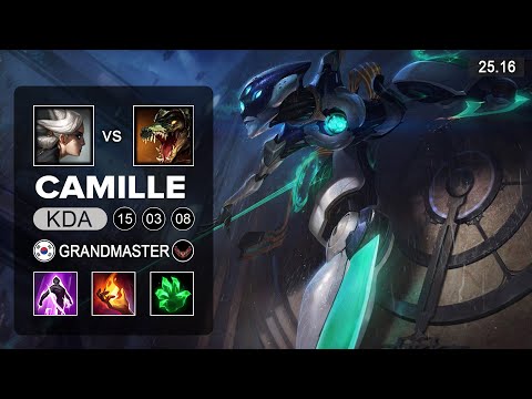 Camille vs Renekton Top - KR Grandmaster - Patch 25.16 Season 15