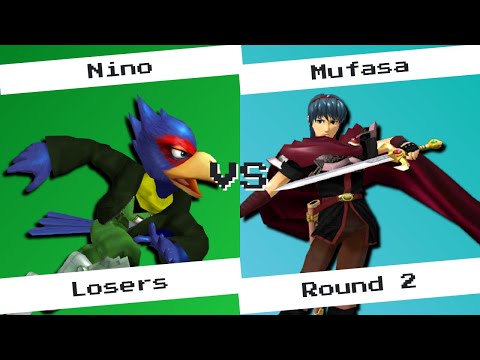 NXT LVL GAMING Losers Round 2  Nino (Falco) vs Mufasa (Marth) SSBM Smash Melee