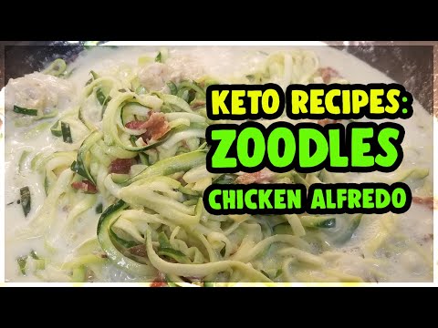 Zoodles Chicken Alfredo - Keto Recipes by Foodie Louie