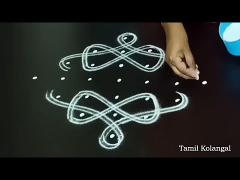 kambi kolam with 7 dots | sikku  kolam | melikala muggulu by tamil kolangal