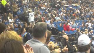 Crunch Kisses Denver Nuggets Fan's Girl Friend