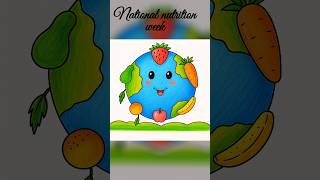 National Nutrition Week Poster drawing| World Food Day drawing| Healthy Diet chart Drawing|Food chat