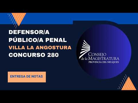 Defensor Público Penal. Villa La Angostura.Entrega de notas
