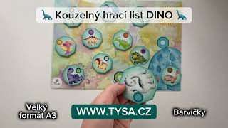 Kouzelný hrací LIST A3 - barevní dino