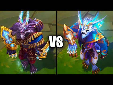 Winterblessed Warwick vs Prestige Winterblessed Warwick Skins Comparison (League of Legends)