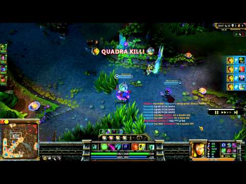 League of Legends - Cassiopeia 1x4 quadra kill