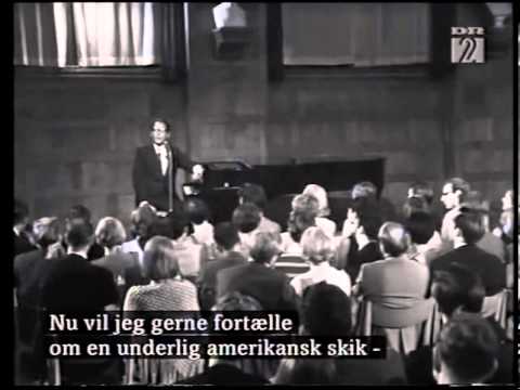 Thumbnail of the video: Tom Lehrer Full Copenhagen Performance