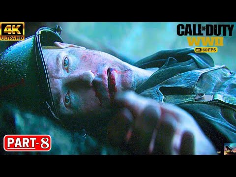 CALL OF DUTY WW2 PC Gameplay Walkthrough Part 8 [ 4K 60FPS PC ] - No Commentary ( FULL GAME )