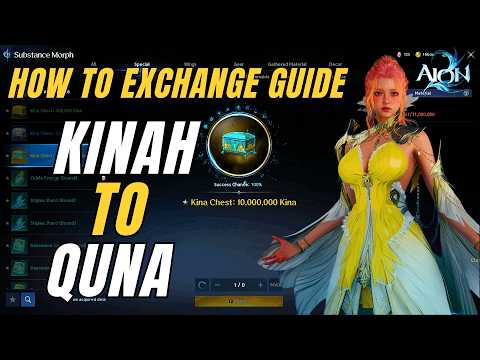 AION 2 How To Exchange Kinah Into Quna - FULL GUIDE - New Players Guide - Global Release Preparation