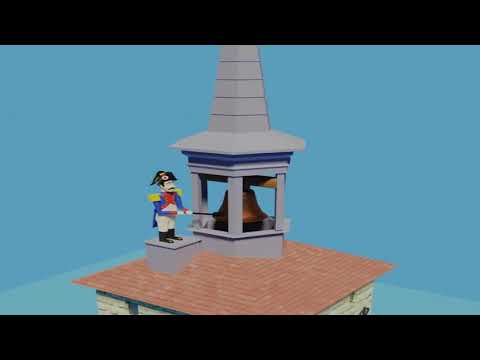 Animation 3D de la tour Jacquemart à Romans sur Isère