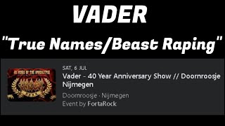 VADER - True Names/Beast Raping (Live @ Doornroosje/Nijmegen - July 6, 2024)