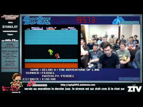 SGDQ 2013 French restream - Zelda 2 (runner: Feasel -- comm: mistermv / Rayas)