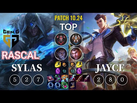 GEN Rascal Sylas vs Jayce Top - KR Patch 10.24