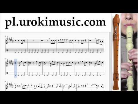 Jak Grać Na Flecie Prostym (Barokowy) David Guetta, Justin Bieber - 2U Tabulatura Lekcje Część 2 um