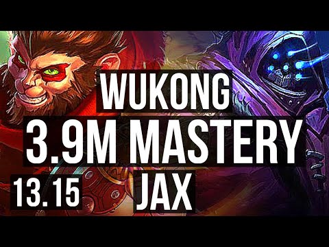 WUKONG vs JAX (TOP) | 3.9M mastery, 4/0/3, 700+ games | KR Master | 13.15