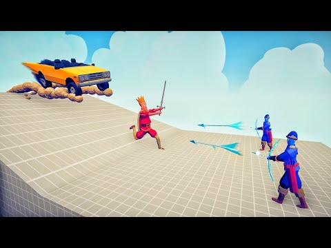 FREEZE & CAR CRASH - 2 ICE ARCHER + CAR - Totally Accurate Battle Simulator TABS