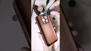 Download lagu Handmade Premium Cowhide Leather iPhone Case for iPhone 16/ iPhone 15/ iPhone 14/ iPhone 13 mp3