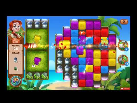 Lost Island Blasd Adventure Level 1674 NO BOOSTERS - A S GAMING ✔
