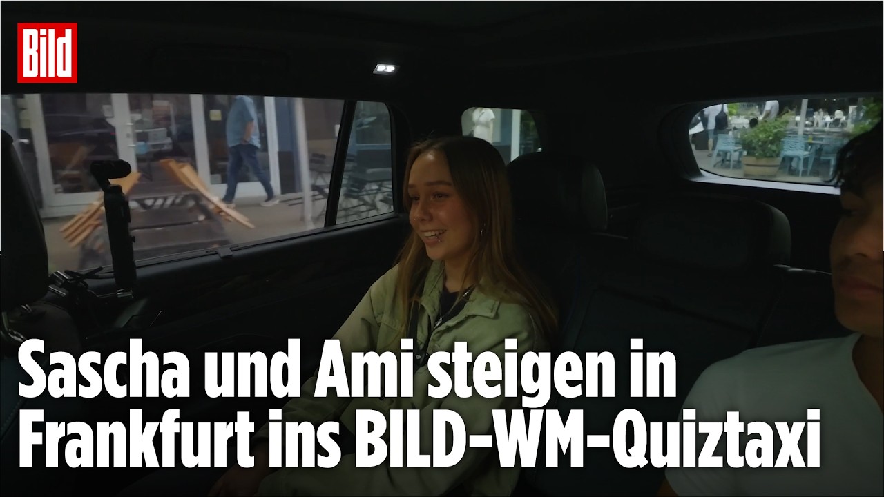 Sascha und Ami steigen in Frankfurt ins BILD-WM-Quiztaxi | Folge 15