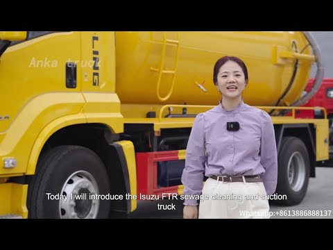 ISUZU pipe unclogging truck, 4 cubic meters of clean water tank, 8 cubic meters of sewage tank