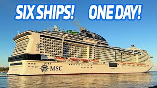 Busy 6 Ship Saturday! Massive Sail Aways from Port Canaveral