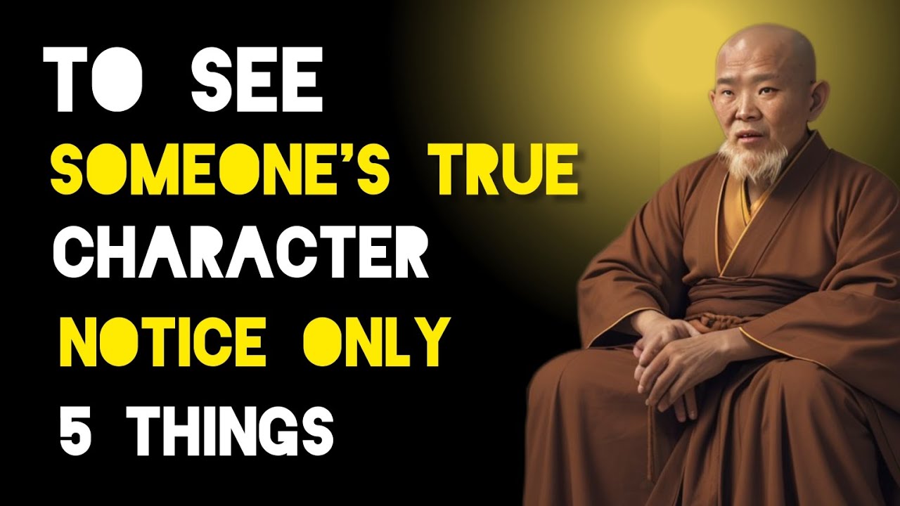 To See Someone's True Character Notice Only 5 Things - Zen And Buddhist Teachings.