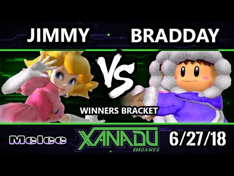 S@X 256 SSBM - Jimmy (Peach) Vs. Bradday (Ice Climbers) - Smash Melee Winners Bracket
