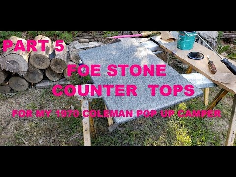 Creating and installing faux countertops for my pop up...